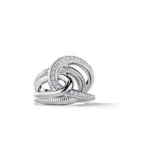 Eternity Intertwined Ring With Diamonds - Size 7